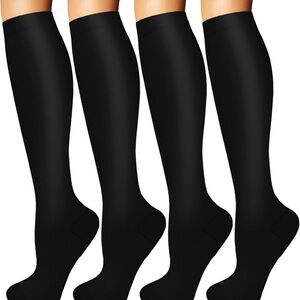 Women's Black Knee-High Compression Socks
